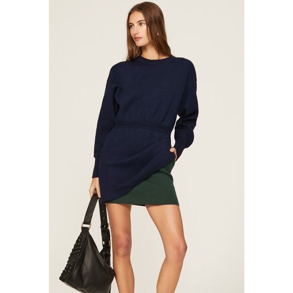 Something Navy Blue Colorblock Sweater Dress - Picture 1 of 8